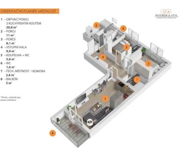 Pronájem nového bytu 3+kk v projektu Ekocity Hostivař se sklepem a ... - Photo 1