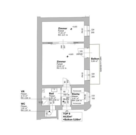 Unbefristete Wohnung mit Balkon in Hoflage - Photo 3