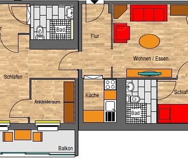 Wohnung, 3 Zimmer (67,68 m²) - Foto 5