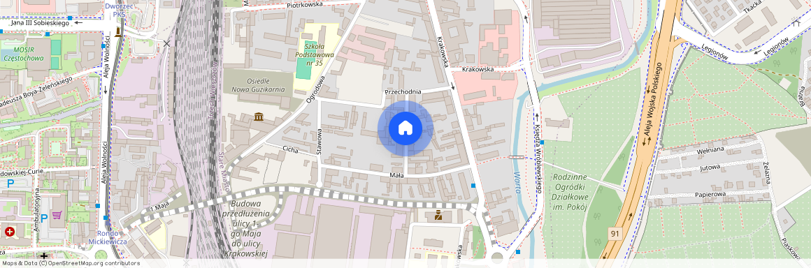 ul. Mokra, Stare Miasto, Częstochowa, śląskie