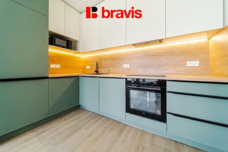 Pronájem bytu 2+kk, ul. Tř. Generála Píky, Brno - Černá Pole, garážové stání, zařízený, novostavba, výhoda prvního nájemce - Fotografie 4