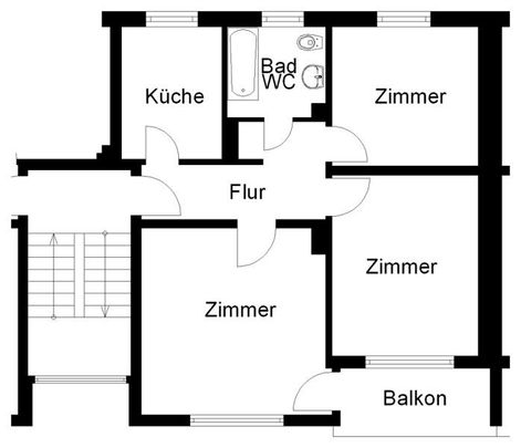 Renovierte 3-Zimmer-Wohnung mit Balkon und Einbauküche! - Photo 1