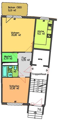 Helle 2-Raum-Wohnung im grünen Birkenpark - Photo 2