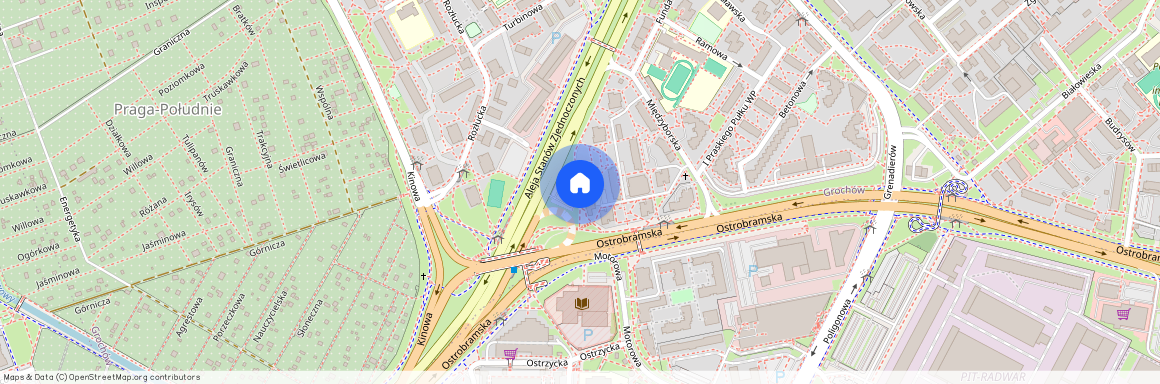 al. Aleja Stanów Zjednoczonych, Grochów, Praga-Południe, Warszawa, mazowieckie