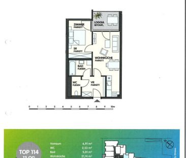 Komfortable 2 - Zimmer Wohnung mit Fernblick | Loggia | ab sofort - Photo 4