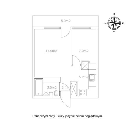 Mieszkanie 2 pokojowe | 32 m2 | Wyposażone - Photo 5