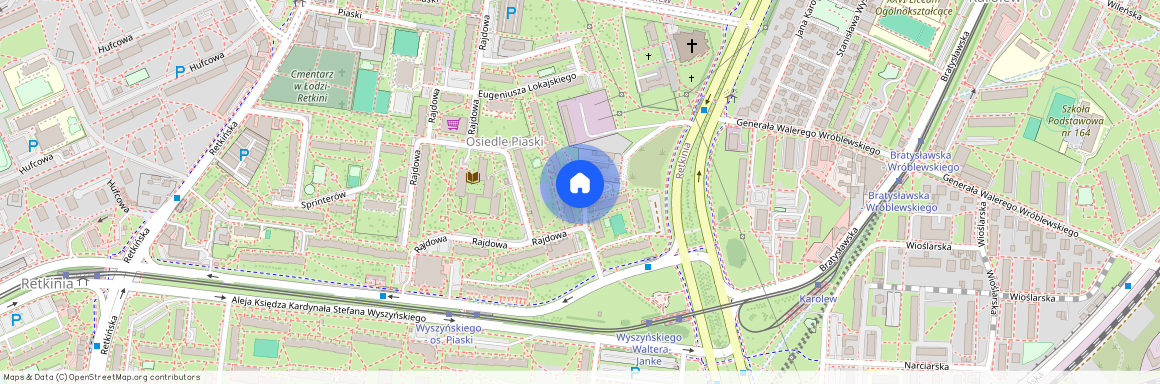 Łódź, Polesie, Retkinia, Wyszyńskiego