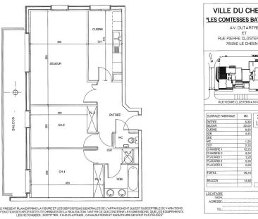 location Appartement T3 DE 70.14m² À LE CHESNAY - Photo 1