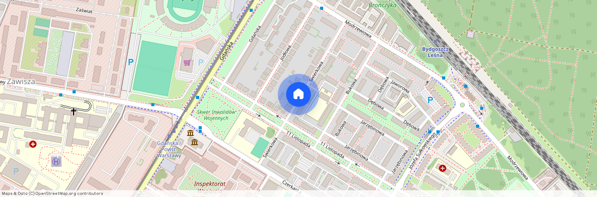 ul. Świerkowa, Leśne, Bydgoszcz, kujawsko-pomorskie