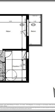 Appartement à louer 3 pièces 59.87m² - Photo 2