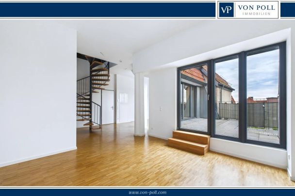 Stilvoll auf zwei Ebenen! Maisonettewohnung mit PKW-Stellplatz und Balkon in Wilhelmshaven - Heppens - Photo 1
