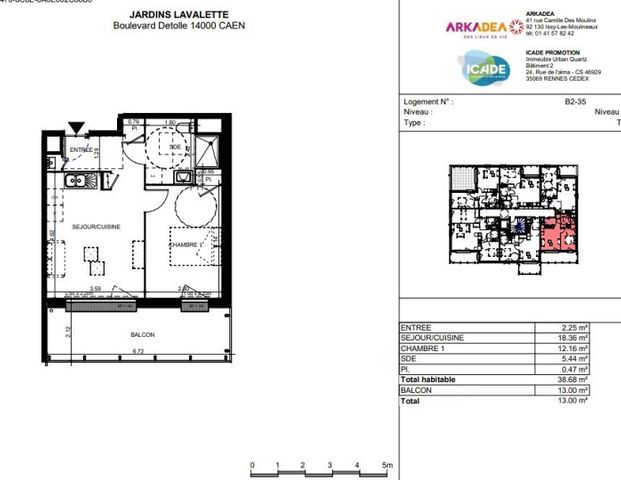 location Appartement T2 DE 38.68m² À CAEN - Photo 1