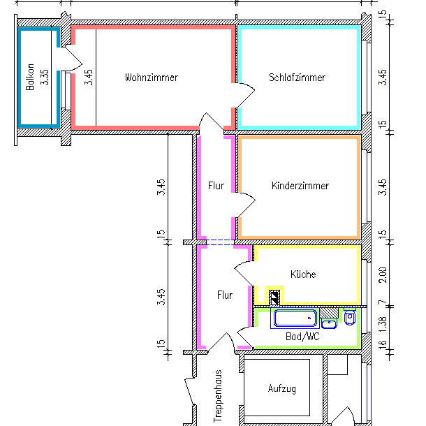 3-Raum-Wohnung mit Balkon - Photo 2