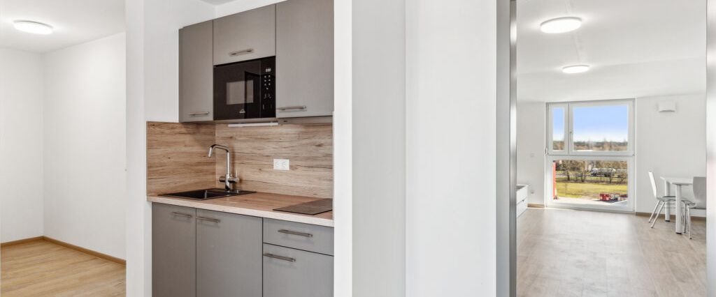Einziehen und 250 € sichern - Möbliertes 2-Zimmer-Studentenapartment mit großzügigem Balkon - Photo 1