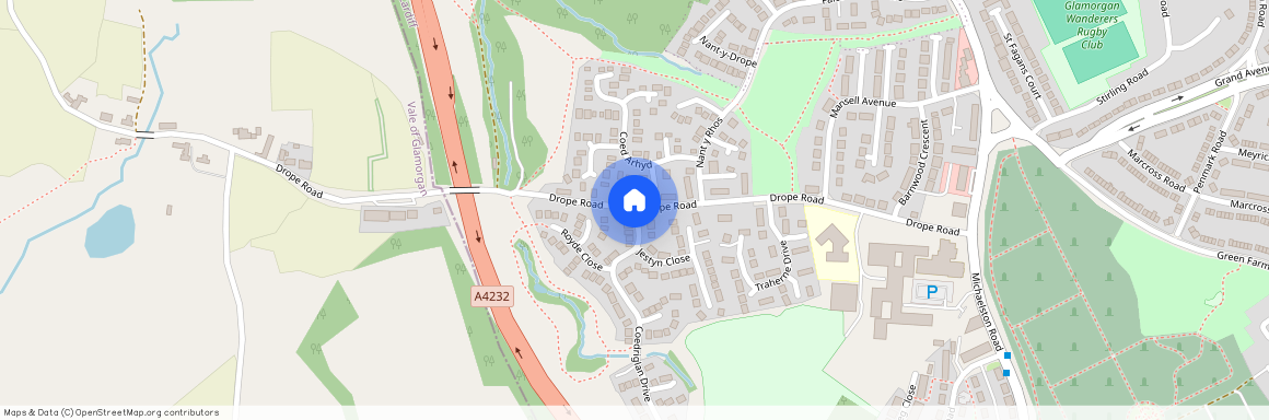 Coedriglan Drive, The Drope