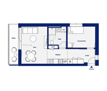 2 værelses – Munkebjergvænget 11E, 4. lejl. 1 – Odense M - Foto 2