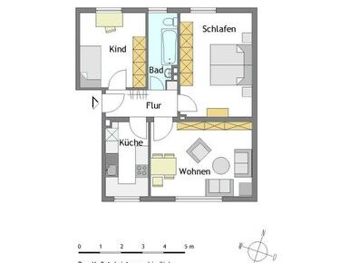 Modernisierte 3-Zimmer-Wohnung in Mülheim-Styrum - Photo 1
