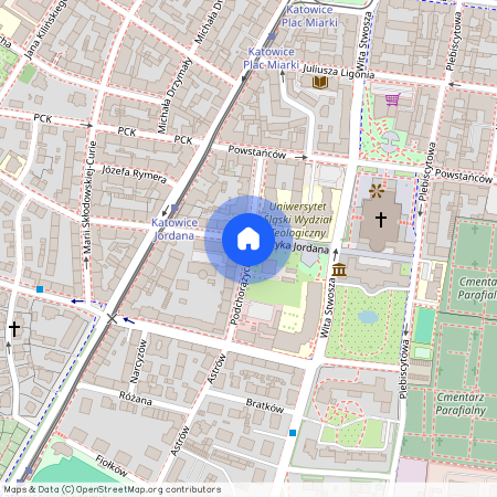 ul. Podchorążych, Śródmieście, Katowice, śląskie