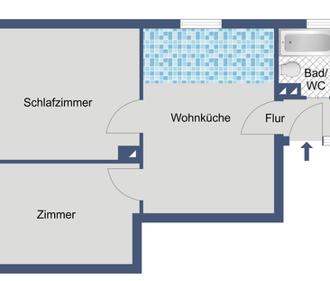 2-Zimmer-Wohnung für kleines Budget - Foto 2