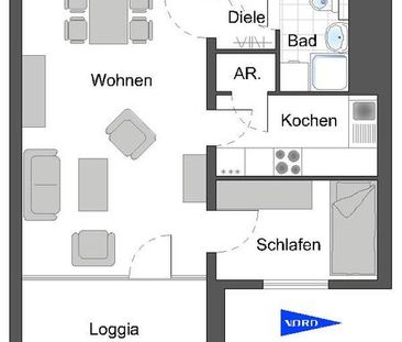 Sonnige Singlewohnung mit großem Balkon – nur mit WBS anzumieten!! - Photo 1