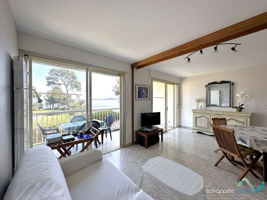 Appartement climatisé pour 4 personnes avec vue mer et plage privée à Carqueiranne - Photo 1