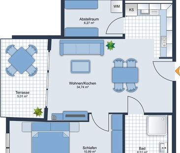 Attraktive 2-Zimmerwohnung mit Terrasse in in Verden - Photo 5