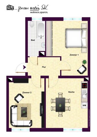 Gemütliche 2-Raumwohnung mit großer Wohnküche - Photo 3