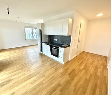 Donaublick: Moderne 1-Zimmer-Wohnung mit Balkon direkt bei U2-Donau... - Photo 6