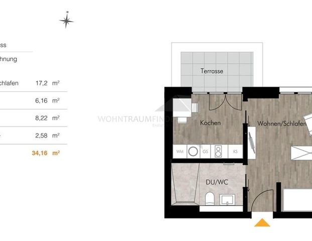 ++NEU++ Barrierefreie, effiziente Singlewohnung mit Terrasse und Einbauküche am Kulturpalast - Foto 1