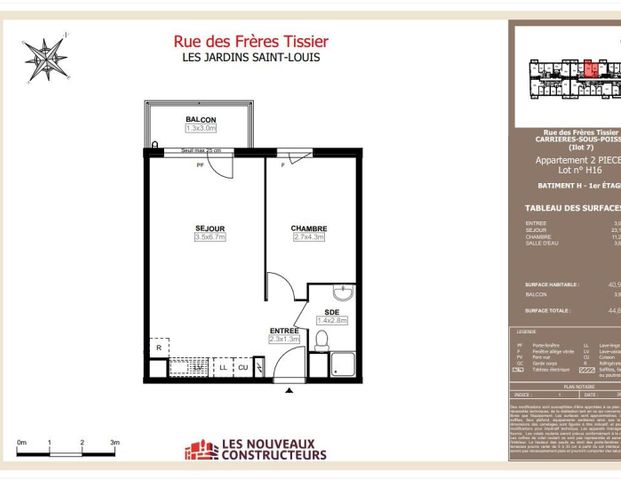 location Appartement T2 DE 40.9m² À CARRIERES SOUS POISSY - Photo 1