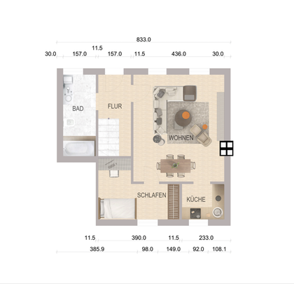 Charmante 3-Zimmer-Maisonettewohnung im idyllischen Fischerdorf Ditzum - Photo 1
