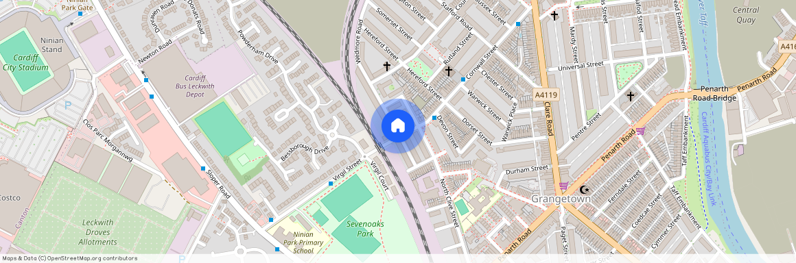 CF11 8TE Grangetown, Wales, Cardiff