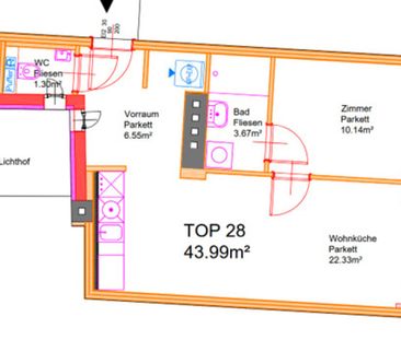 ERSTBEZUG, AUGARTEN-NÄHE, klimatisiertes 44 m2 Dachgeschoss, 2 Zimm... - Photo 1