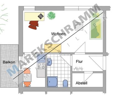 1-Zimmerwohnung in Nähe der Universität - Foto 1