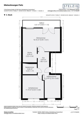 Attraktive 3-Raum-Wohnung in Peitz zu vermieten - Foto 4