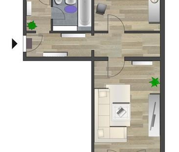 2-Raum-Wohnung mit Blick ins Grüne - Foto 5