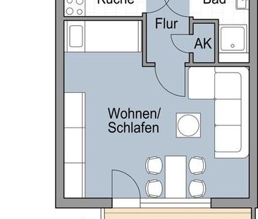 Schicke 1 Zimmerwohnung mit Balkon - Foto 3