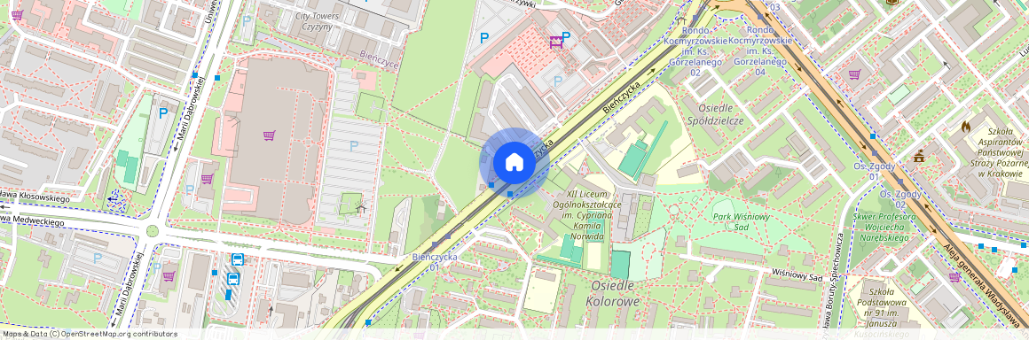 ul. Bieńczycka, Nowa Huta, Nowa Huta, Kraków, małopolskie