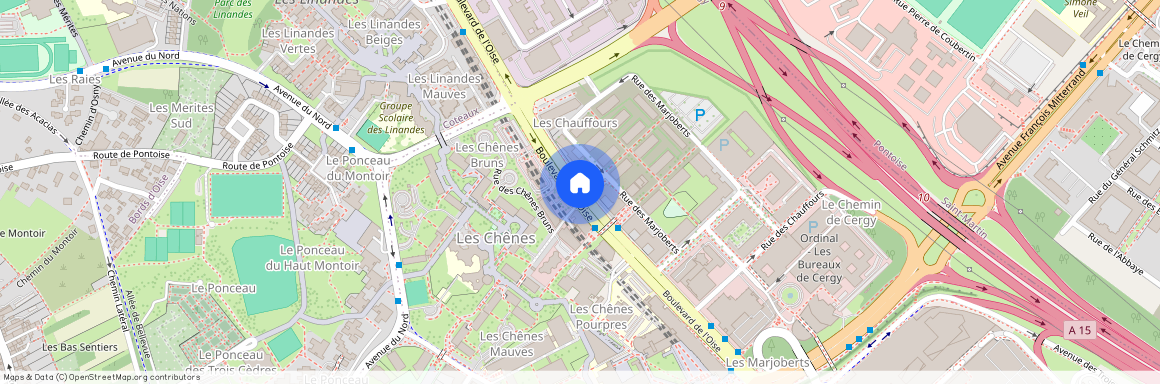 Rue des Marjoberts et Boulevard de l'Oise 95000 Paris