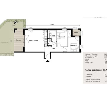 Location Appartement 3 pièces 59m² EAUNES 31600 - Photo 4