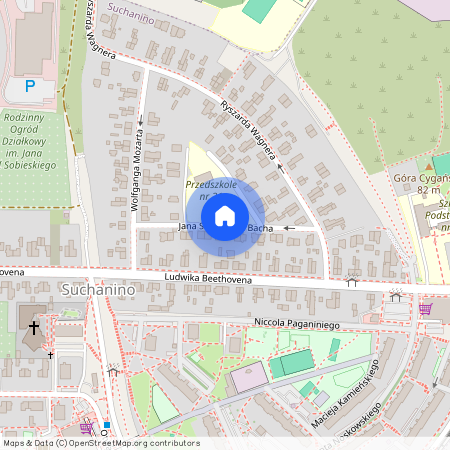 ul. Jana Sebastiana Bacha, Suchanino, Gdańsk, pomorskie