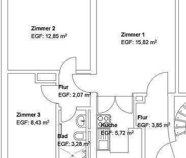 Gemütliche 3 ZKB in der Nordstadt! - Photo 1