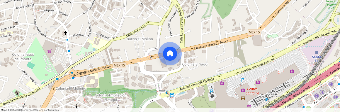 Blvrd Reforma 5392, Santa Fe, El Yaqui, Cuajimalpa de Morelos, 05320 Ciudad de México, CDMX #5392, Colonia El Yaqui, C.P. 05320, Df / Cdmx
