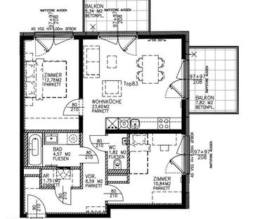 3-Zimmer-Wohnung mit 2 Balkonen - zu mieten in Niedrigenergiehaus i... - Foto 3