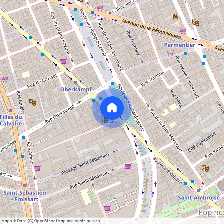 Boulevard Voltaire, entre Blvd Richard Lenoir et Av. de la Republique 75011 Paris (11e arrondissement)