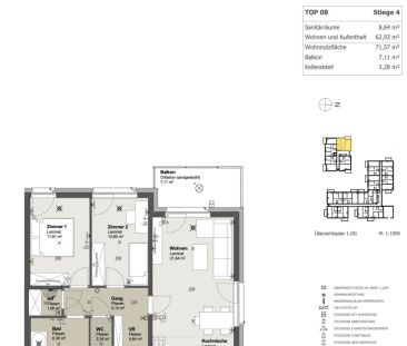 Geförderte Genossenschaftswohnung mit Sonnenbalkon, Wohnraumlüftung... - Photo 1