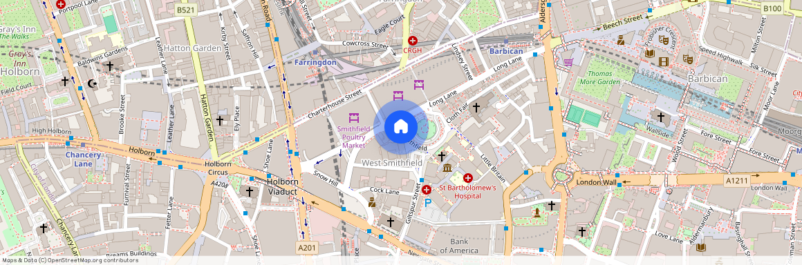 West Smithfield, Clerkenwell, EC1A, London