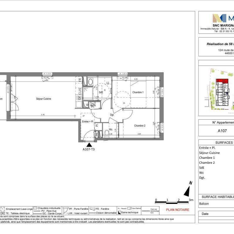 Appartement 3 pièces - - Photo 2