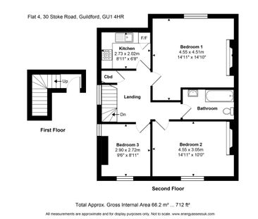 Room 3: Flat 4, 30 Stoke Road, Guildford, GU1 4HR - Photo 4