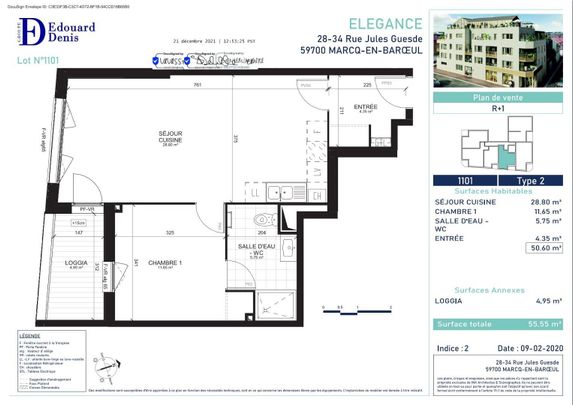 location Appartement T2 DE 50.6m² À MARCQ EN BAROEUL - Photo 1